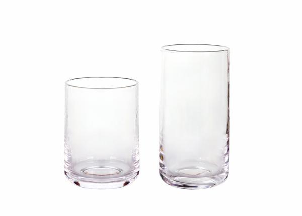 Clear Lead Free 15cm 17 OZ Hand Blown Highball Glasses Compacted Surface