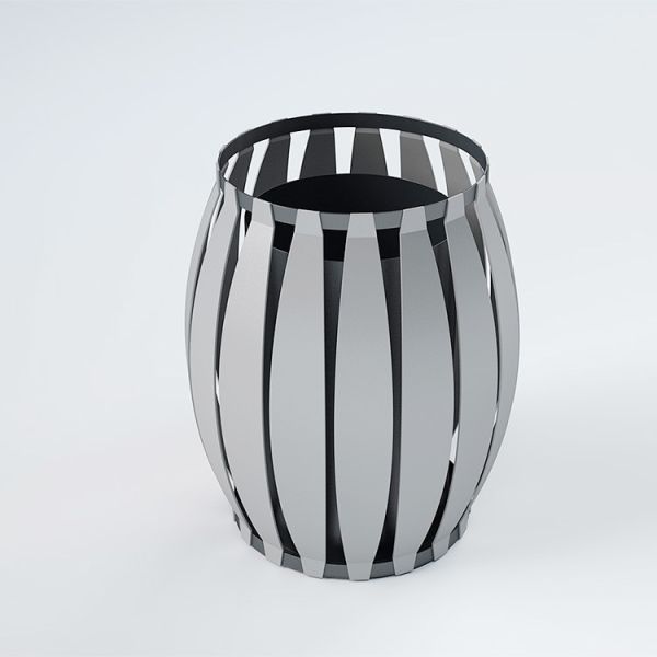 Antirust 50 Liter 13.2 Gallon Steel Outdoor Trash Can