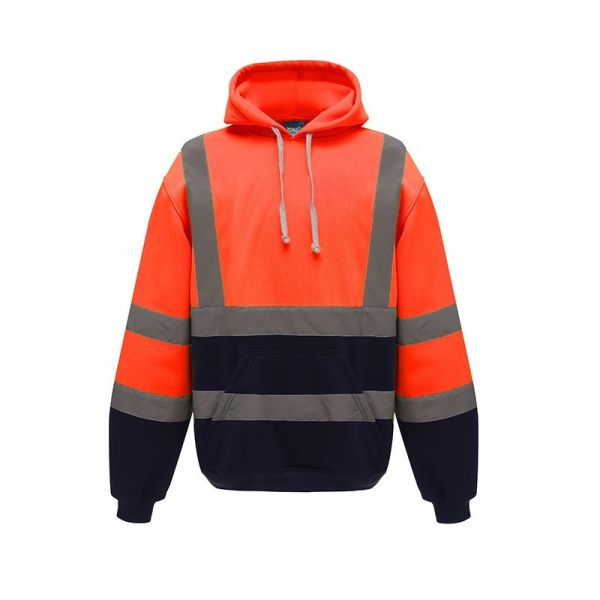 Zipper Closure Reflective Safety Hoodies Outdoor Custom Hi Vis Hoodie