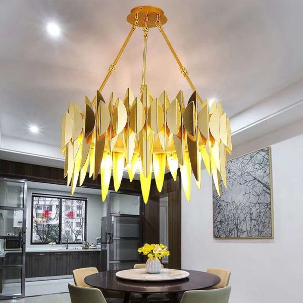 Gold Suspension Modern Rustic Pendant Lighting Warm White  110v-240v