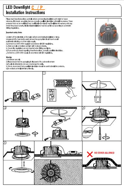 4150lm IP44 Round LED Ceiling Lamp Recessed Installation 50000 Hours Life Span