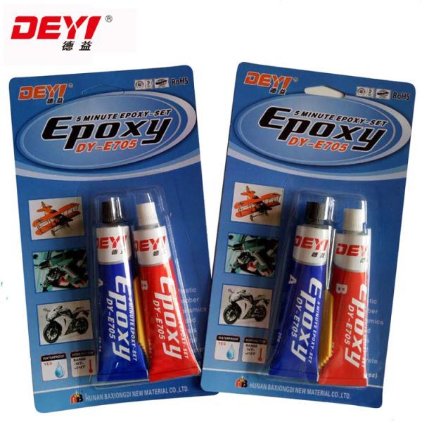 Fast Curing Epoxy AB Glue with 1:1 Mixing Ratio Touch Dry in 5 Minutes and Full Cure in 12 Hours