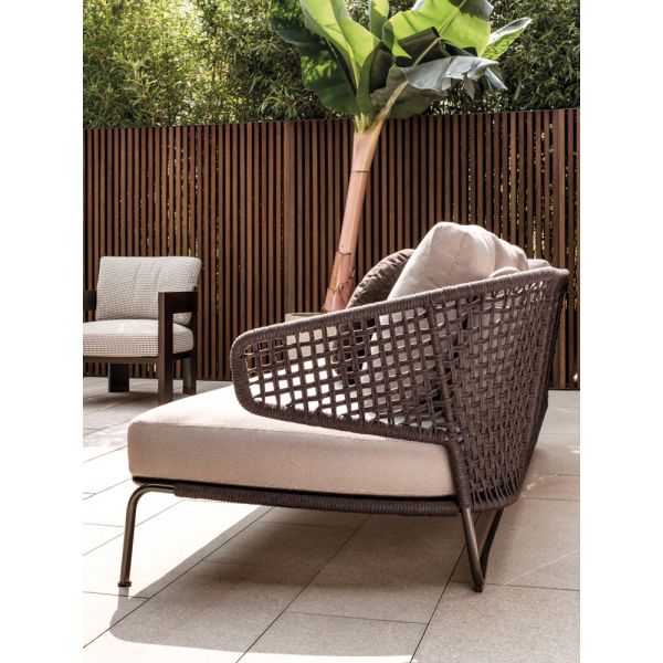 Power Coated Frame Finish and Quick Dry Foam Double Seat Garden Furniture for Outdoor Sofa