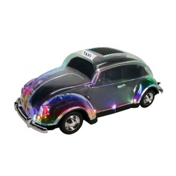 USB Car Shape Loudest Bluetooth Speaker Taxi LED Light FM AUX
