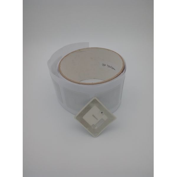 45x45 мм HF RFID наклейки теги ISO14443A протокол 80g наклейка из покрытой бумаги