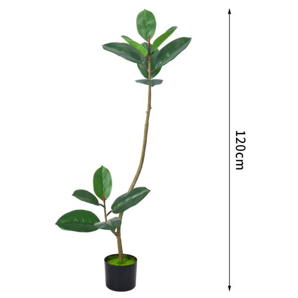 Artificial Potted Floor Plants Small Ficus Pandurata For Garden Decoration