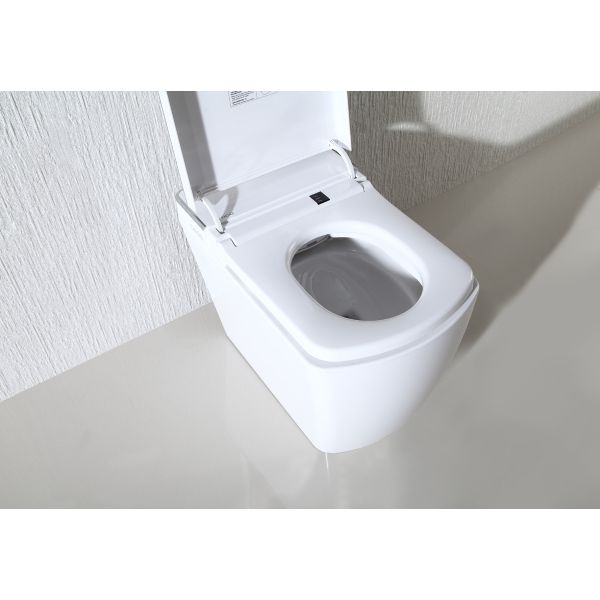Ceramic Electric ABS Bathroom Smart Toilet Square Shape Automatic Siphonic Flushing