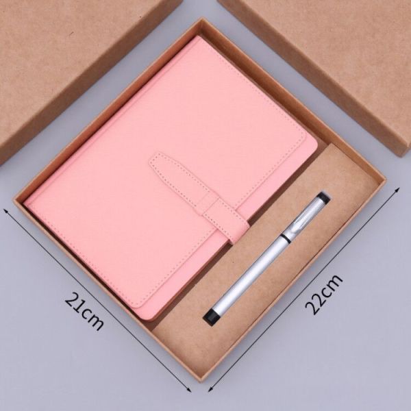 A5 PU Leather Notebook Set With Pen For Business Promotion And Customized Inner Pages