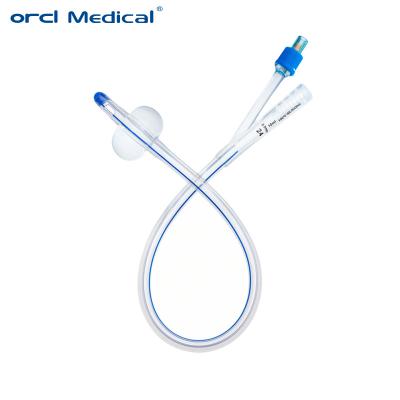 Disposable Sterile 100% Silicone Coated Foley Catheter 2 Way Standard Type Foley Silicone Catheter