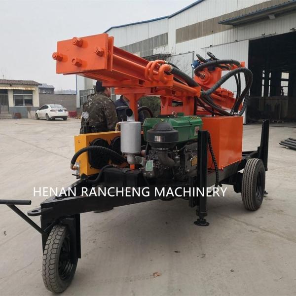 150m Hydraulic Trailer Mounted Water Well Drilling Machinery with 32HP Diesel Engine