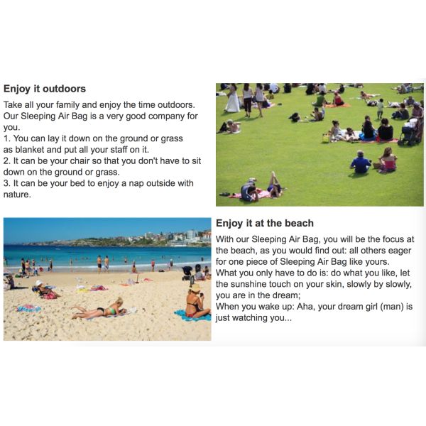 Тюфяк воздуха сумки спать складчатости спального мешка кармана репеллента воды ленивый