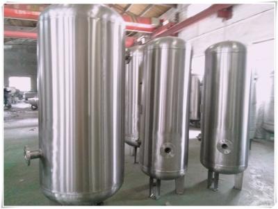 Elliptical Dish End Stainless Steel Air Receiver Tank , Pneumatic Pressure Vessel