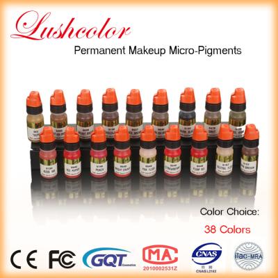 38 pigmentos semi permanentes da composição do micro das cores, tinta do pigmento da sobrancelha