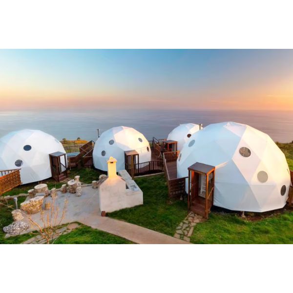 Comfortable Dome House Tent Customized Hotel Tents With Shower Room For Living