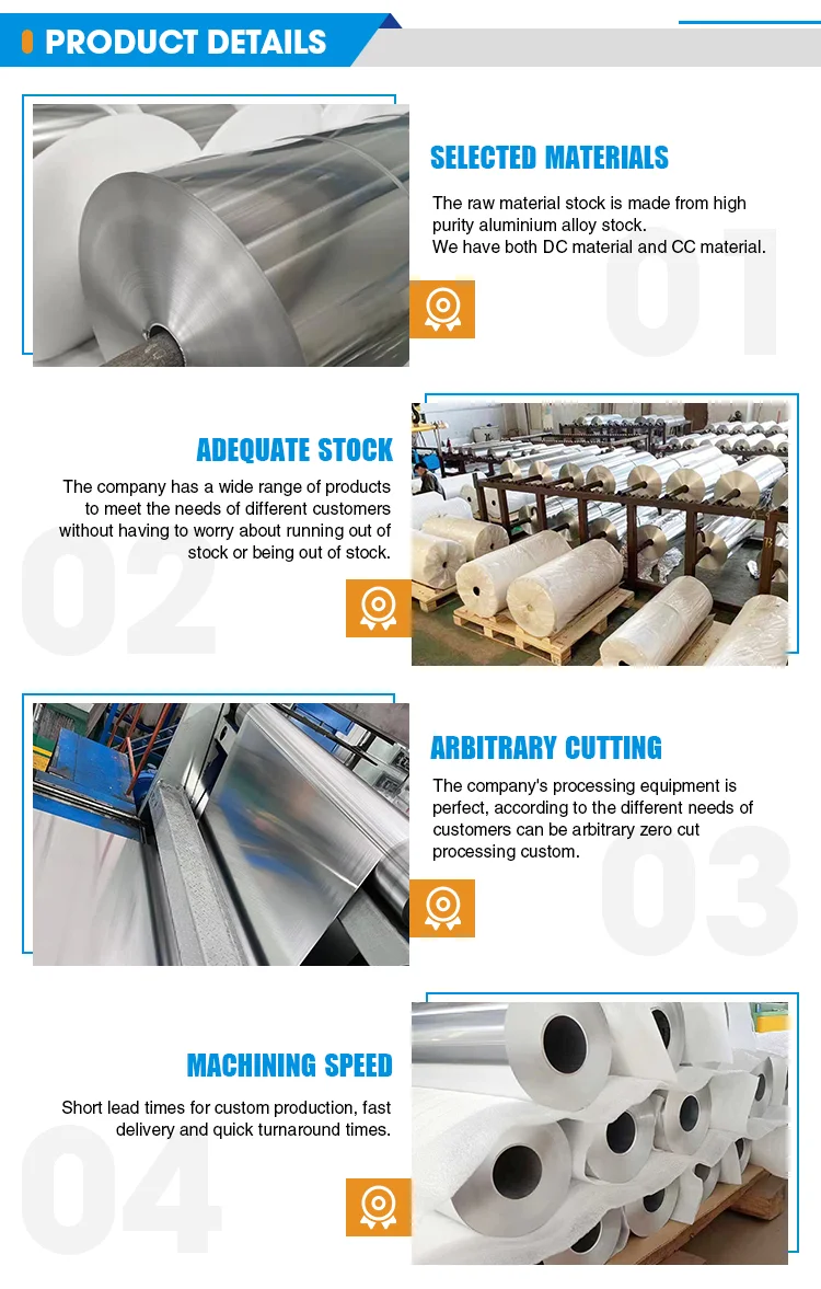 Aluminum Foil Rolls 3003, 8011, 8079 | For Food Containers, Food-Grade Applications & Household Use | Customizable | Yongsheng
