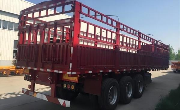High-Performance Fence Semi Trailer For Secure Transport Of Livestock Animals And Heavy Load