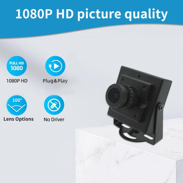 2MP HD Mini Caméra Carré 2.8mm Lentille pour la caméra de surveillance de la caisse bancaire
