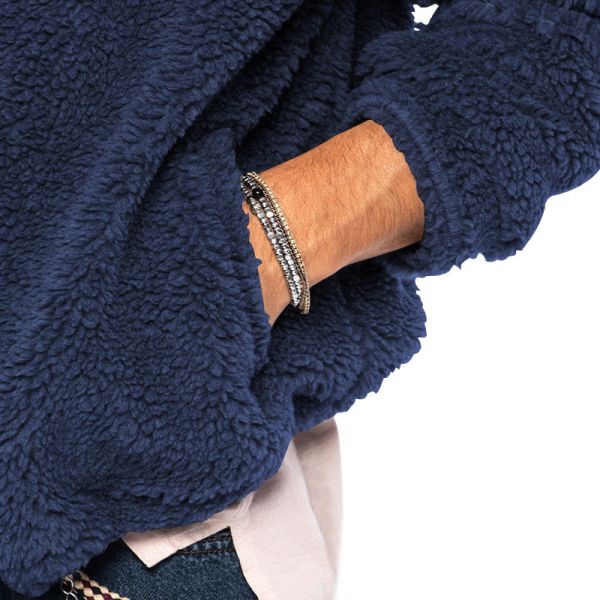 Double-sided Arctic Velvet jacket for men featuring windproof and cotton material