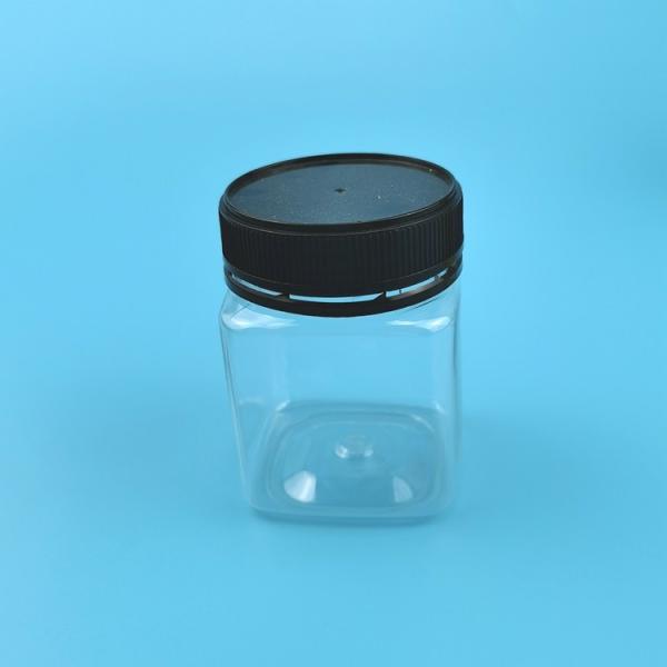 Empty 200ml 320ml 400ml Plastic Honey Jar Square With Tamper Evident Lid