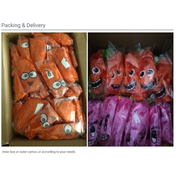 Логотипная вышивка 23 см Пушистый шар с улыбкой OEM/ODM Приемлемый логотипная вышивка