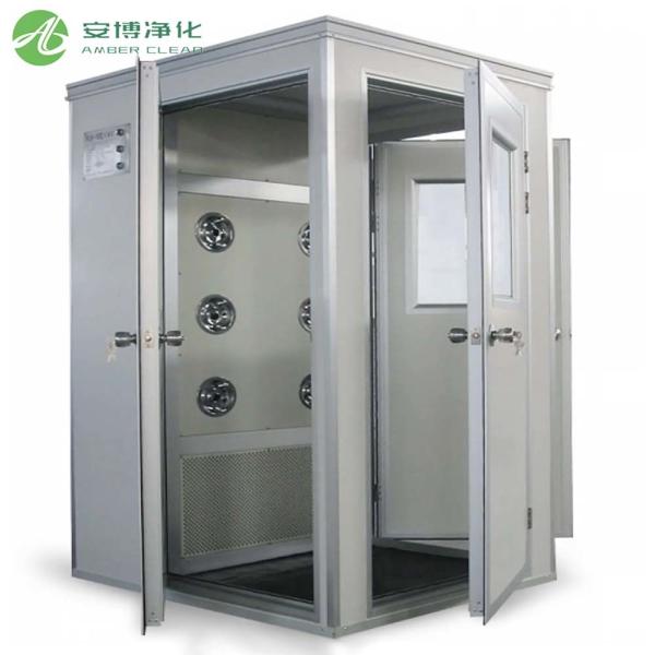 AMBER Cleanroom Stainless Steel Air Shower In Pharmaceutical Industry
