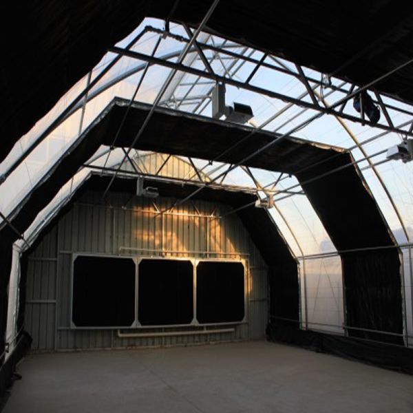 Durable Light Deprivation Blackout Multi-span Agricultural Plastic Film Greenhouse