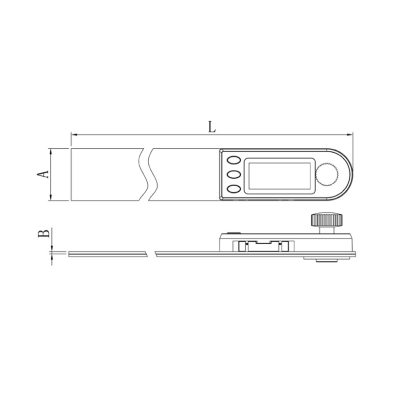 0-360° Electronic Digital Protractor with 0.05° Resolution ±0.2° Accuracy 200mm Blades Optional