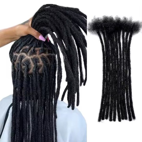 Human Hair Extention Dreadlocks Style with Curly Ends Black Hair Style Dreadlocks