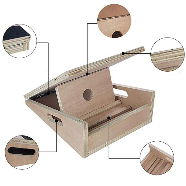 Adjustable Wooden Slant Board Workout Non Slip Wooden Fitness Equipment