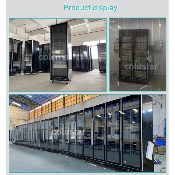 Bar Bottle Drink Beer Display Cooler With Triple Glass Door Commercial Refrigerator With Ce, CB