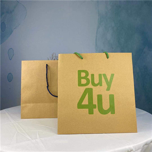 100% Recyclable Kraft Paper Takeaway Bags For Restaurant