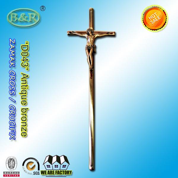 52cm*16cm zamak Cross And Crucifix With Fashion Style D043 antique bronze color zinc alloy decoration