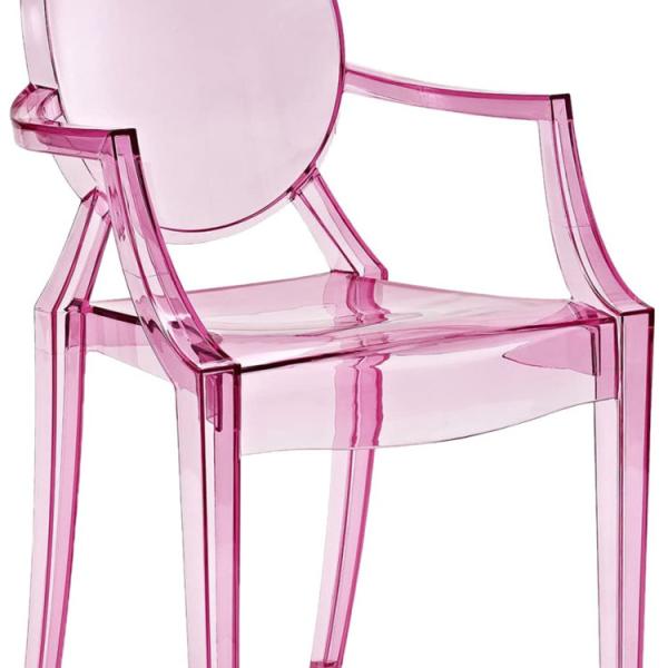 Pink Acrylic Ghost Chiavari Chair Stackable Modern Hotel Furniture