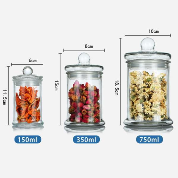 frascos de vidro da boca larga do Borosilicate do armazenamento da especiaria 2500ml
