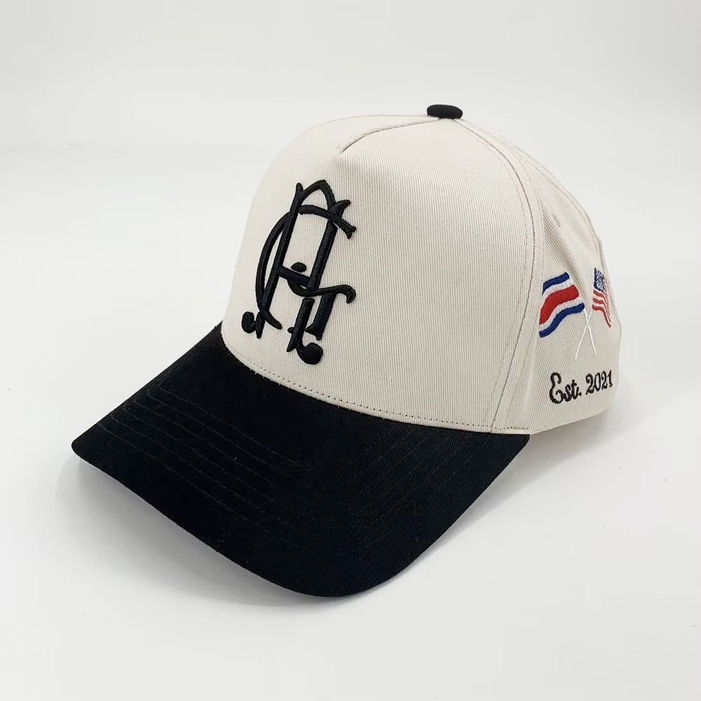 Custom Baseball Cap Logo 3D Puff Embroidery 5 Panels Outdoor Sports Golf