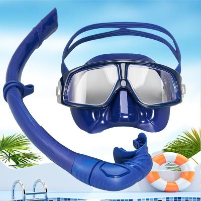 Large Framed Adult Diving Mask Waterproof Fog Free Snorkel Mask Non Shedding