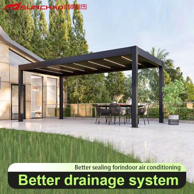 Waterproof Windproof Aluminium Pergola Product Feature Aluminum Perforated Sheet in Black