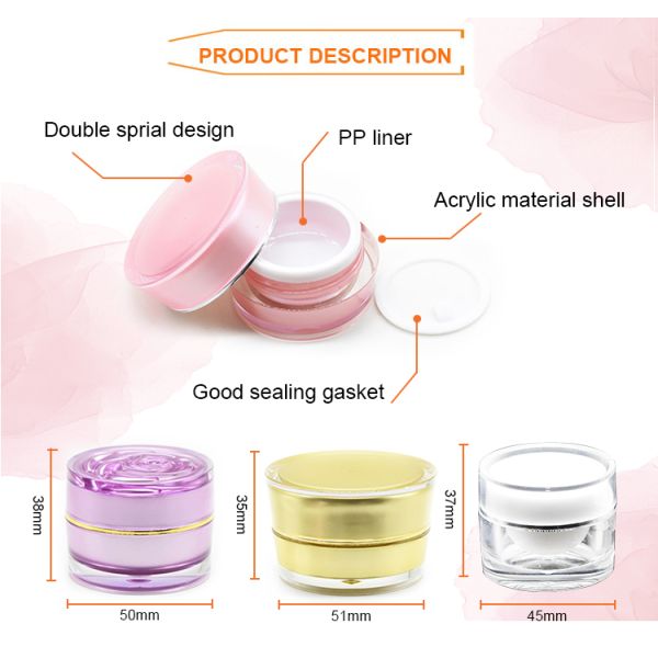 Lightweight Cosmetic 80g Empty Face Cream Jars