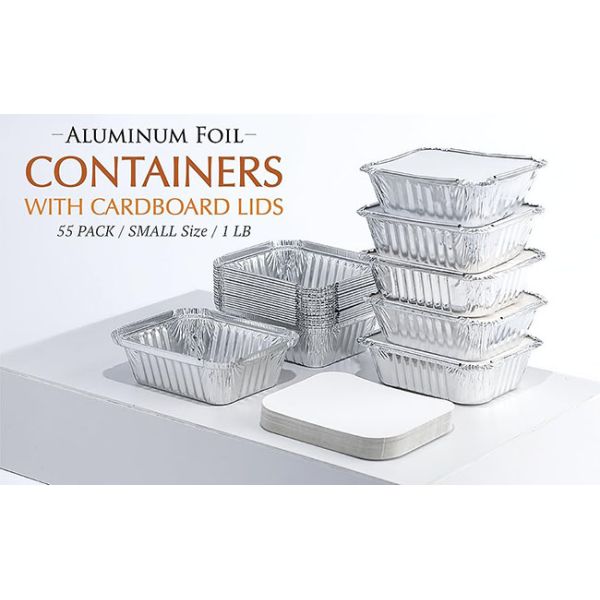 10 20 50 PCS Food Grade Disposable Small Aluminum Foil Food Containers With Lids