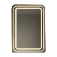 LED Lighting Tempered Glass Bathroom Mirror For Hotel Decorative Antique Style Silver Mirror