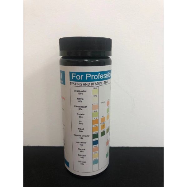 100T Urinalysis Test Strip ISO13485 Urine Infection Strips Dry Chemical Method