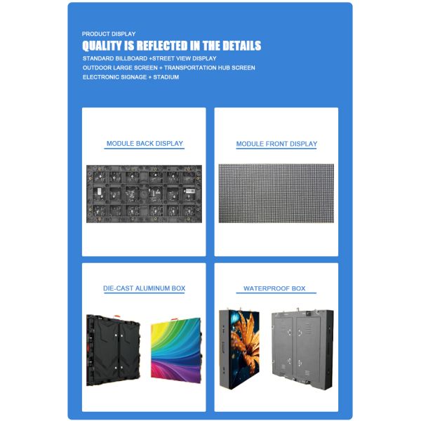 Outdoor Advertising Billboard P10 Video Wall Panel LED Large Screen Display Billboard