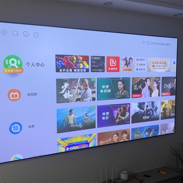Nano Coated HD Projection Screens 170 Degree Wall Mounted Projection Screens White