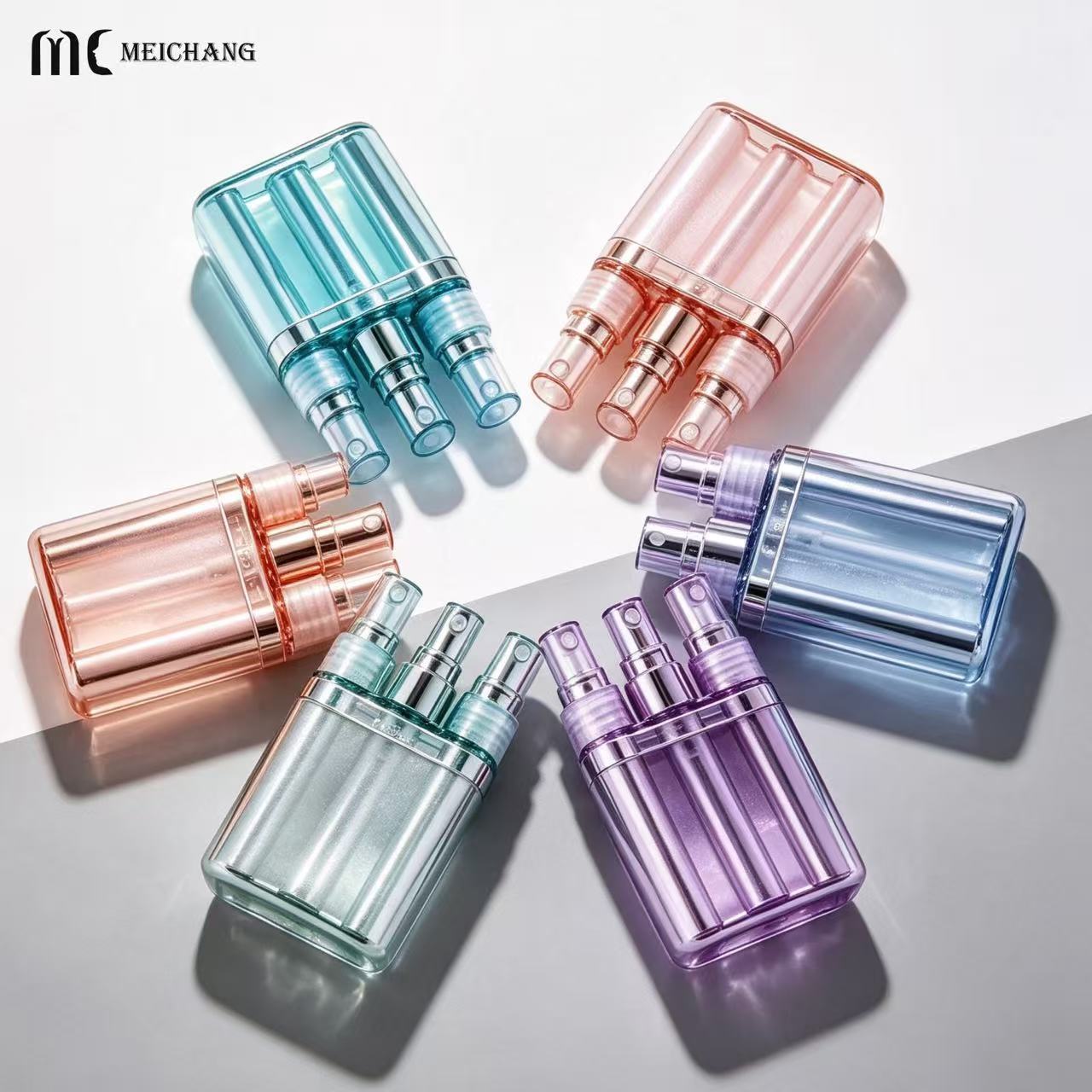 3-in-1 3ml Refillable Travel Spray Bottle for Portable Cosmetic Packaging (MC-450)