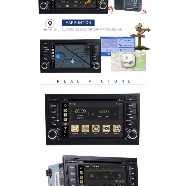 7 Inch Touch Screen Dvd Player With Navigation Mp4 Radio Stereo For Car