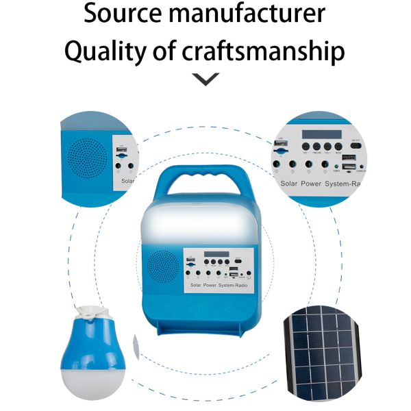 Customized Mobile Portable Solar Light Kits With USB Adapters