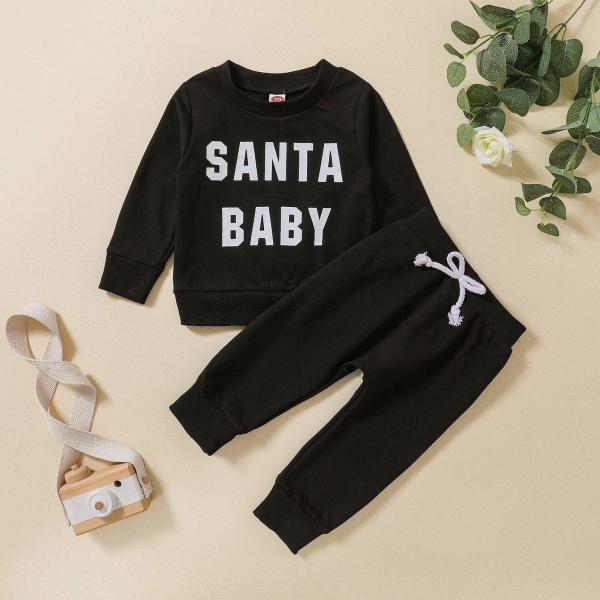 Baby Boys And Girls Children'SSolid Pants Two Piece Outfit Worsted