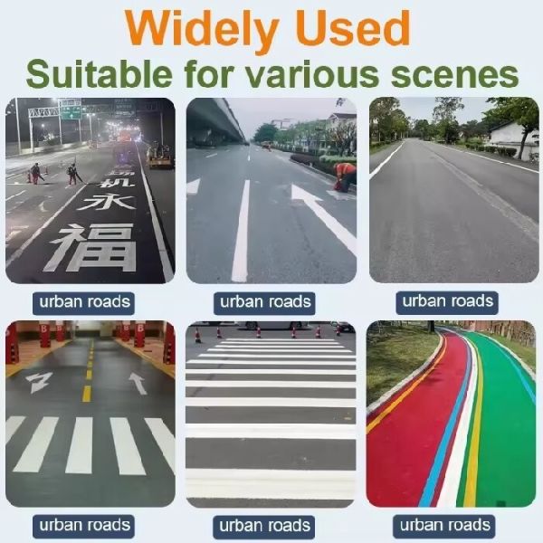 Two Component Cold Road Marking Paint Blue Green Red  Yellow Road Marking Spray Paint