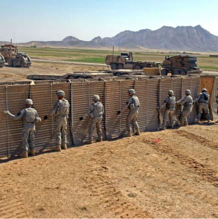 Sand Color Welded Mesh Military Hesco Barrier Wall 24 Inches