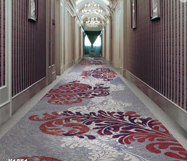 Hotel Full Pave Nylon Commercial Floor Mat Fireproof 4m Width